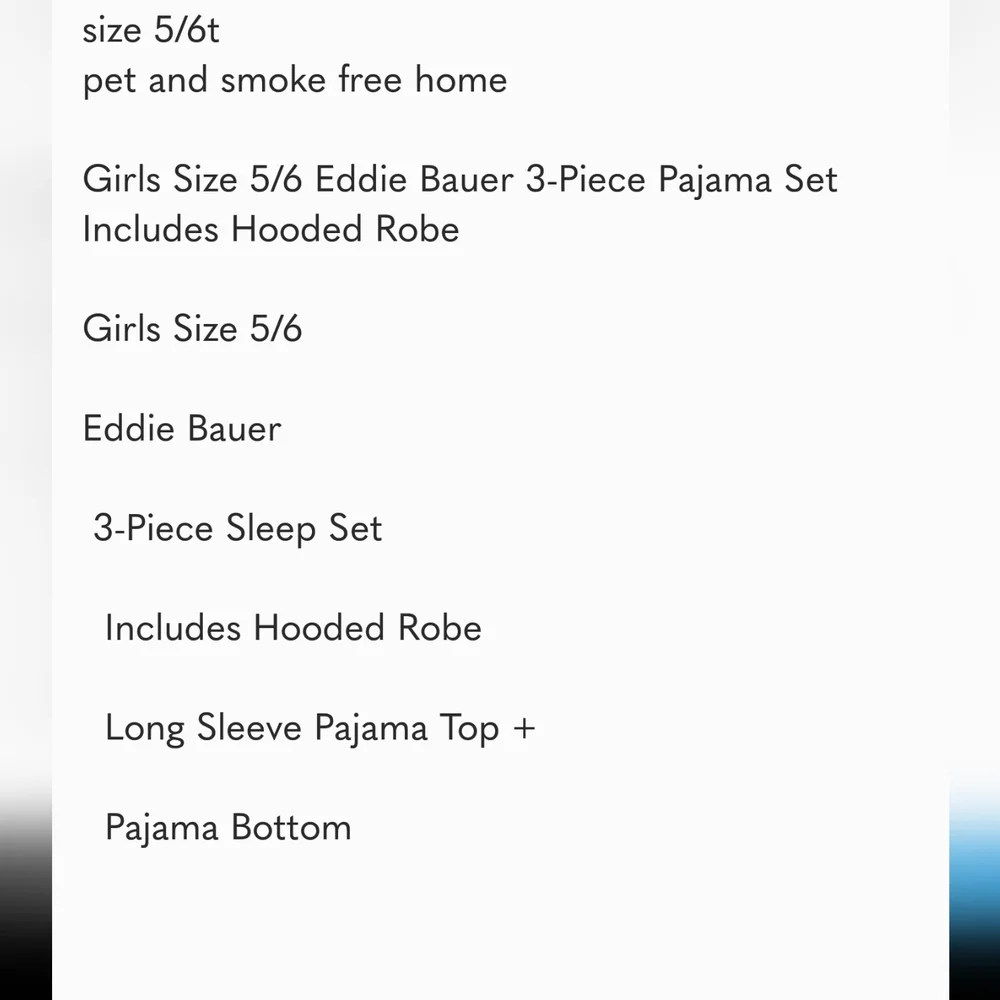 Eddie Bauer Pajama 3 Piece Sleep Set Robe Long Sleeves P…
